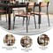 Emma and Oliver Blanchard Set of 2 Dining Chairs with Metal Frames and Solid Wood Seats and Backs with Antique Finishes